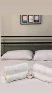 Postel nebo postele na pokoji v ubytování Ola Bicycle Apartament
