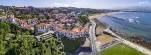 an aerial view of a town next to the beach at GETXO II (Downtown, Beach and Parking) 15Min BILBAO By GrupoZTK in Getxo