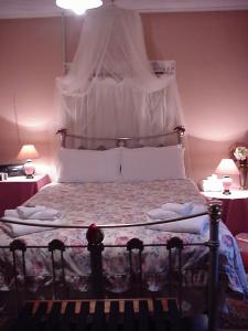 1 dormitorio con 1 cama con dosel en Bethany Cottages en Bethany