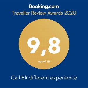 Certifikát, ocenenie alebo iný dokument vystavený v ubytovaní Ca l'Eli different experience HUTT 12157