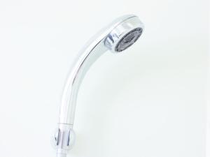 a close up of a chrome shower head at APA Hotel Nambaminami Ebisucho Eki Shinsekai in Osaka