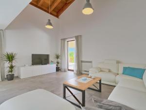 a living room with a white couch and a table at Villa Luna Bianca by Interhome in Sveti Petar u Šumi