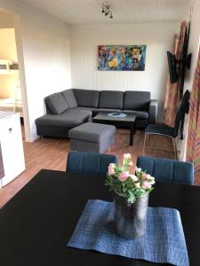 Posezení v ubytování Aktivitetsbyen Gamle Fredrikstad