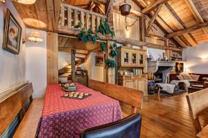 Posezení v ubytování Chalet Tissières