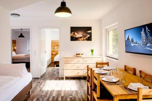 Posteľ alebo postele v izbe v ubytovaní Fischer Ferienhaus