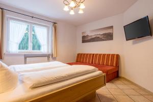 TV a/nebo společenská místnost v ubytování Landhaus Almrausch