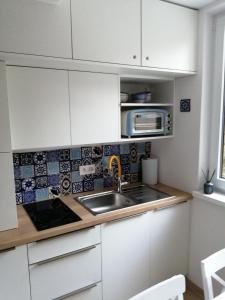 Kuchyň nebo kuchyňský kout v ubytování Apartmán Čučoriedka