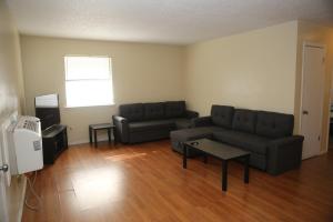 a living room with a couch and a table at 2 bed/ 1 bath next to Ft. Sill in Lawton