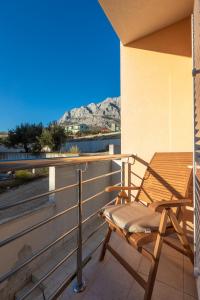 Balkoni atau teres di Luxury apartman SKY with sea view and whirlpool