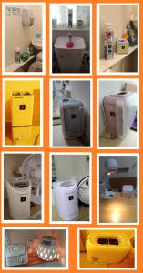 a collage of pictures of different types of toilets at Tokyo8home Hachioji in Hachioji