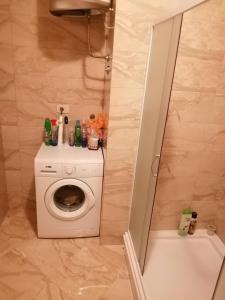 Koupelna v ubytování Apartman Sadutas