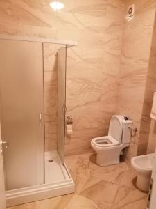 Koupelna v ubytování Apartman Sadutas
