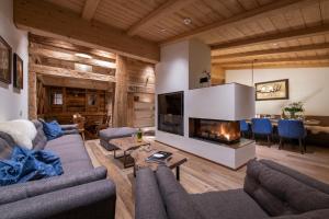 TV a/nebo společenská místnost v ubytování Brunnenhof Luxury Apartments
