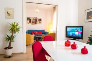 TV a/nebo společenská místnost v ubytování Casa Musica Sol