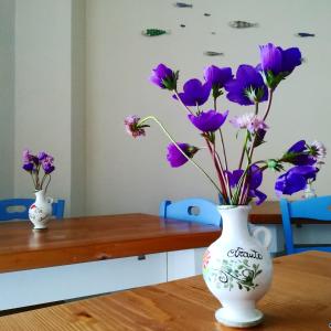 オートラントにあるCamere Borgoの紫の花瓶2本