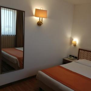 A bed or beds in a room at Hotel Marconi