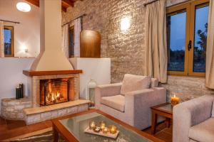 Posezení v ubytování Enastron Villas