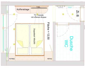 Půdorys ubytování Gästehaus Boersch