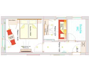 Půdorys ubytování Gästehaus Boersch