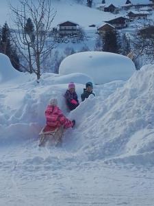 Baby- und Kinderbauernhof Montaning v zimě