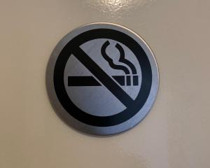 a no smoking sign hanging on a wall at Pension Belo Sono in Munich