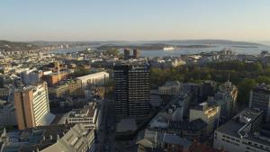 Pohľad z vtáčej perspektívy na ubytovanie Radisson Blu Scandinavia Hotel, Oslo