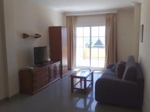 Televízia a/alebo spoločenská miestnosť v ubytovaní Apartamentos Nerja Bahia