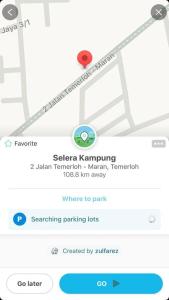 a screenshot of a cell phone showing a parking meter at KERAI GUEST HOUSE TEMERLOH in Kampong Telok Mengkuang