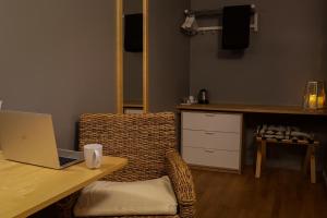TV a/nebo společenská místnost v ubytování Hótel Lækur