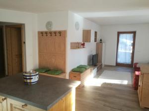 a kitchen with a counter top in a room at Ca DaSa in San Lugano