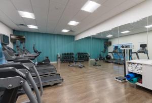 een fitnessruimte met loopbanden en crosstrainers bij Holiday Inn Express & Suites - San Marcos South, an IHG Hotel in San Marcos