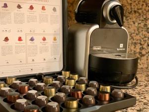 a coffee maker sitting on top of a keyboard at El Pino de Cerler in Cerler