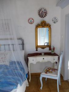 Ένα ή περισσότερα κρεβάτια σε δωμάτιο στο Nyfes Traditional Boutique Vagelio