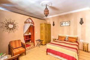 Riad Janoub客房内的一张或多张床位