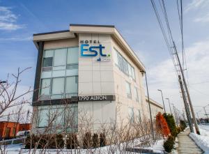 a building with a hotel exit sign on it at EST Hotel in Toronto