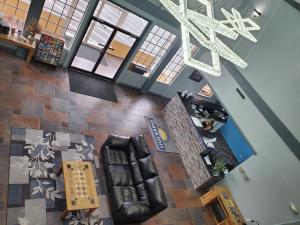 an overhead view of the lobby of a building at Days Inn by Wyndham Lawton in Lawton