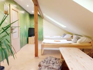 Postel nebo postele na pokoji v ubytování Penzion Havaj
