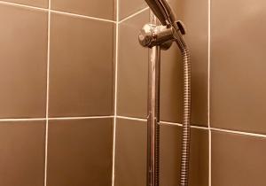 エディンバラにあるThe Royal Mile Residence by Reserve Apartmentsのバスルーム(シャワー、シャワーヘッド付)が備わります。