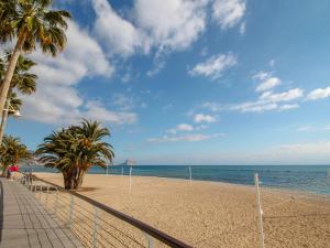 una playa de arena con palmeras y el océano en Apartment Marysol by Interhome, en Altea