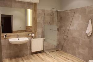 Koupelna v ubytování Hotel Jan Sander