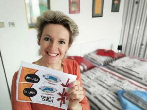 Posteľ alebo postele v izbe v ubytovaní Apartmány MK u MODRÉ KOČKY