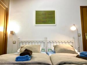 アビラにあるPlaza del Rastroのベッドルーム1室(隣り合わせのベッド2台付)
