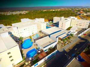 an aerial view of a city with white buildings at Resort Encontro das Águas in Caldas Novas