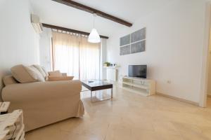 a living room with a couch and a tv at Apartamento Almunia in Granada