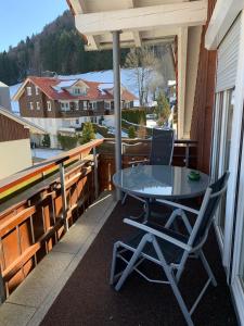 Ein Balkon oder eine Terrasse in der Unterkunft Ferienwohnung Elena
