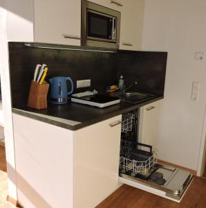 Kuchnia lub aneks kuchenny w obiekcie 214 Salzburg, Studio Apartment, 30m2, 2-4 Personen