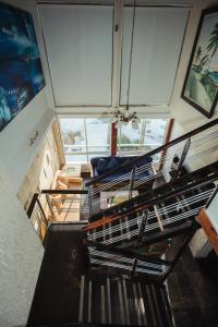 an overhead view of a staircase in a house at Penthouse San Andres Isla in San Andrés