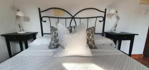 a bed with two pillows and two nightstands at Bellavista in Granada