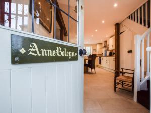 a sign on the door of a kitchen at Anne Boleyn in Winchcombe