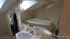 Łazienka w obiekcie Apartament w domu na wsi